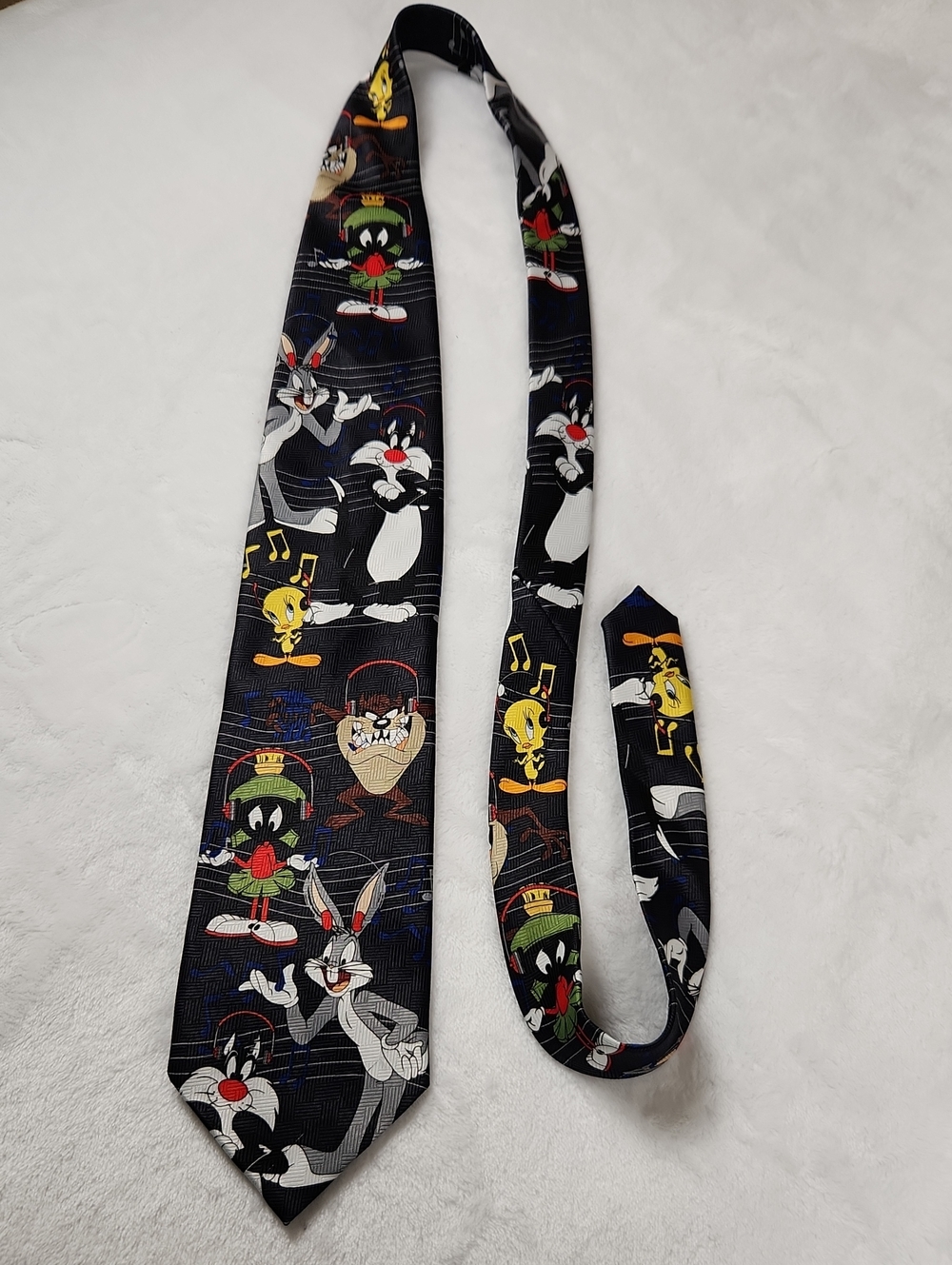 Vintage 90's Looney Tunes Character Tie / Music Theme